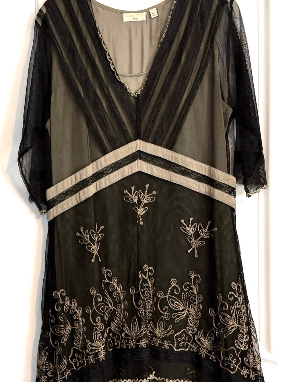 Nataya Titanic Reproduction Dress, Black Lace with Underslip - 12